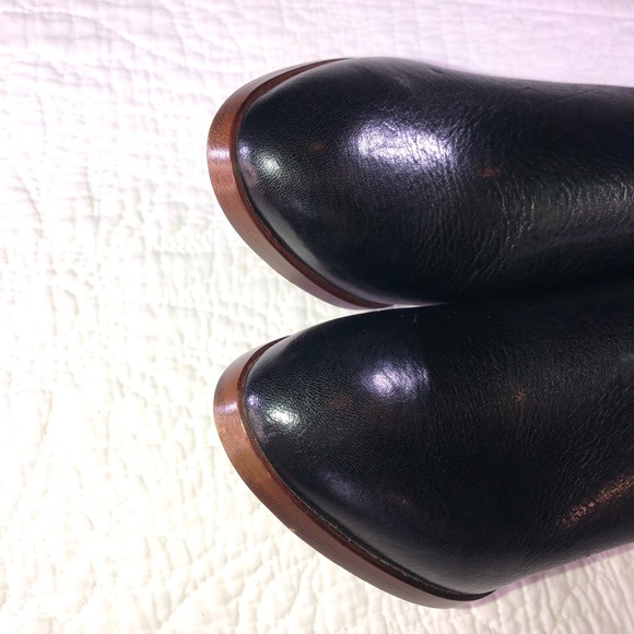 FRYE Made in Italy Collection June Black Leather Ankle Boot Sz 10 - Picture 9 of 10